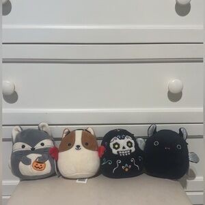Squishmallow Kellytoy Halloween Lot of 4 Plush Toys 5 inch
